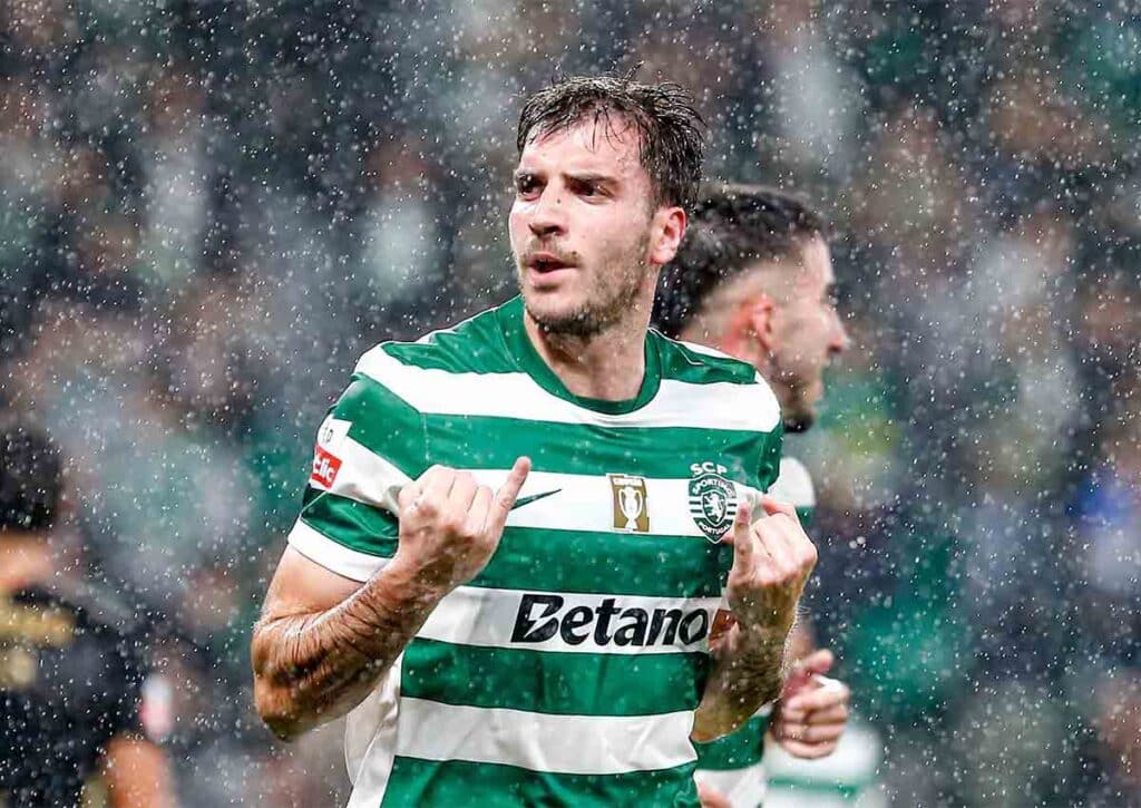 Schießt sich Sporting Lissabon (im Bild: Fotis Ioannidis) auch am 11. Spieltag der Liga Portugal in Richtung Tabellenführung? (© SPP Sport Press Photo. / Alamy Stock Photo) Liga Portugal 11. Spieltag Wett-Tipps