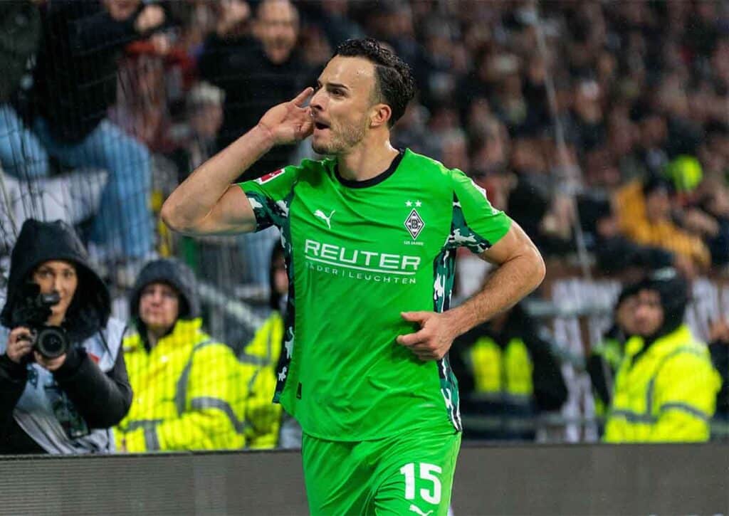 Kommt Gladbach (im Bild: Haris Tabakovic) in Heidenheim nicht über ein Unentschieden hinaus? (© dpa picture alliance / Alamy Stock Photo) Heidenheim Gladbach Tipp