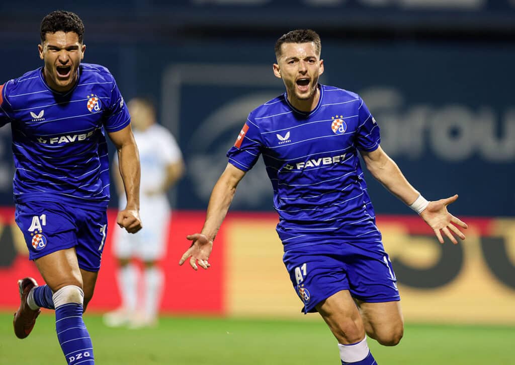 Kann Dinamo Zagreb (im Bild: Arber Hoxha) auch gegen Celta Vigo den eigenen Strafraum verriegeln? (© Pixsell/Alamy Live News) Dinamo Zagreb vs. Celta Vigo Tipp