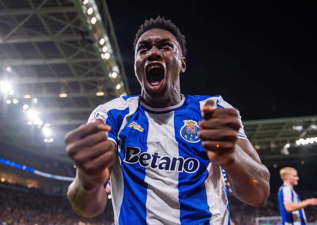 Spielt der FC Porto (im Bild: Samu Aghehowa) seine Favoritenrolle gegen Underdog Utrecht aus? (© ZUMA Press, Inc./Alamy Live News) Utrecht vs. Porto Tipp