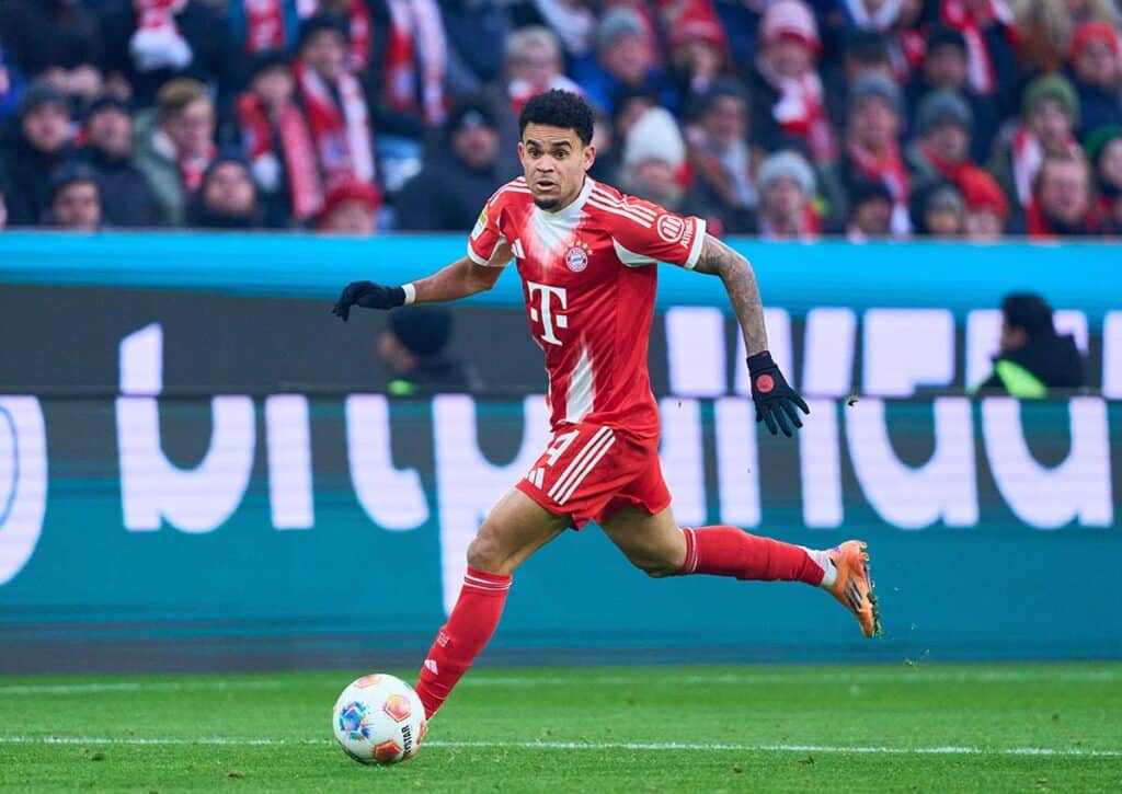 Schießt Diaz (im Bild) Bayern gegen St. Pauli zum erwarteten Sieg? (© Peter Schatz / Alamy Stock Photo) Bayern St. Pauli Tipp