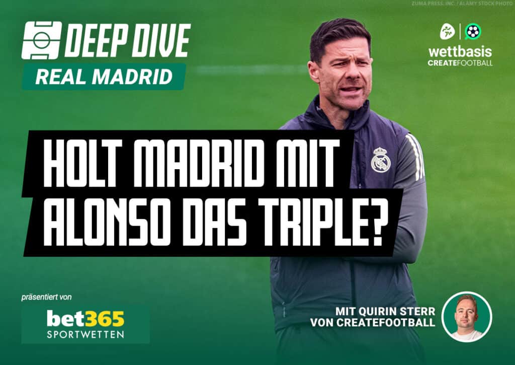 Daten-Analyst Quirin Sterr beleuchtet in Deep Dive Real Madrids Chancen auf das Triple, sowie kommende Gegner, Transfers und bisherige Leistungen. Deep Dive Real Madrid 2025