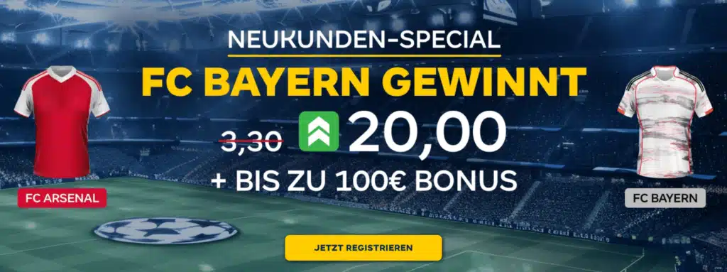 Arsenal - Bayern Boost Merkur Bets