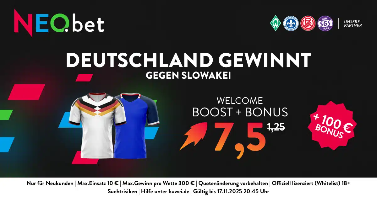 NEO.bet Quotenboost Deutschland - Slowakei