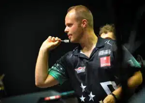 Wird Max Hopp (im Bild) seiner Favoritenrolle bei der Darts WM 2026 am 15.12.2025 gerecht? (© Imago / Alamy Stock Photo) Darts WM 2026 Tipps von heute 15.12.2025
