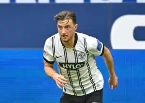 Ist Elversberg (im Bild: Petkov) zu stark für Düsseldorf? (© dpa picture alliance archive / Alamy Stock Photo) Elversberg Düsseldorf Tipp