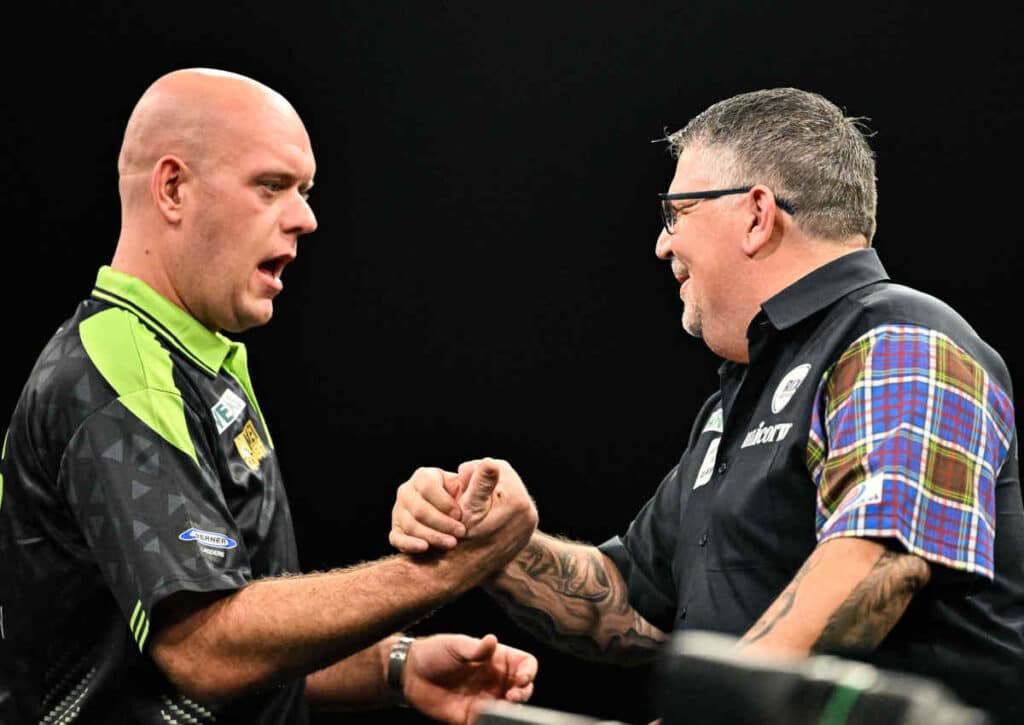 Wer gewinnt das Duell der Darts-Koryphäen Michael van Gerwen und Gary Anderson?