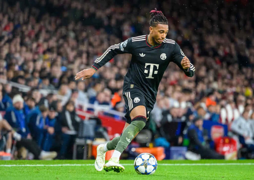 Feiern die Bayern (im Bild: Michael Olise) einen deutlichen Heimsieg gegen die Talentschmiede von Sporting Lissabon? (© dpa picture alliance archive/Alamy Live News) Feiern die Bayern (im Bild: Michael Olise) einen deutlichen Heimsieg gegen die Talentschmiede von Sporting Lissabon?