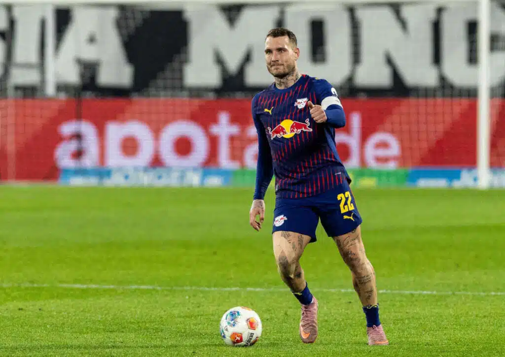 Wird RB Leipzig (im Bild: David Raum) gegen den Zweitligisten aus Magdeburg seiner turmhohen Favoritenrolle gerecht?