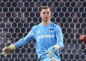 Kann sich Hertha gegen Magdeburg erneut auf Keeper Ernst (im Bild) verlassen? (© dpa picture alliance archive / Alamy Stock Photo) Hertha Magdeburg Tipp