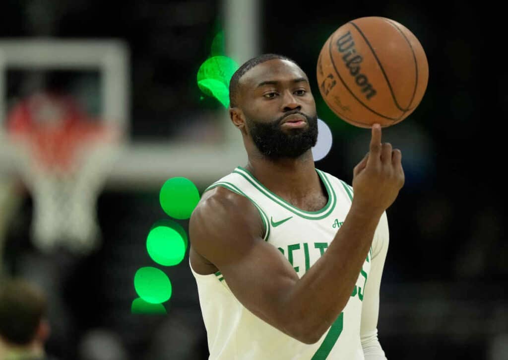 Entscheidet Jaylen Brown das Spiel für seine Celtics bei den Trail Blazers? (© Associated Press/Alamy Live News) Entscheidet Jaylen Brown das Spiel für seine Celtics bei den Trail Blazers?