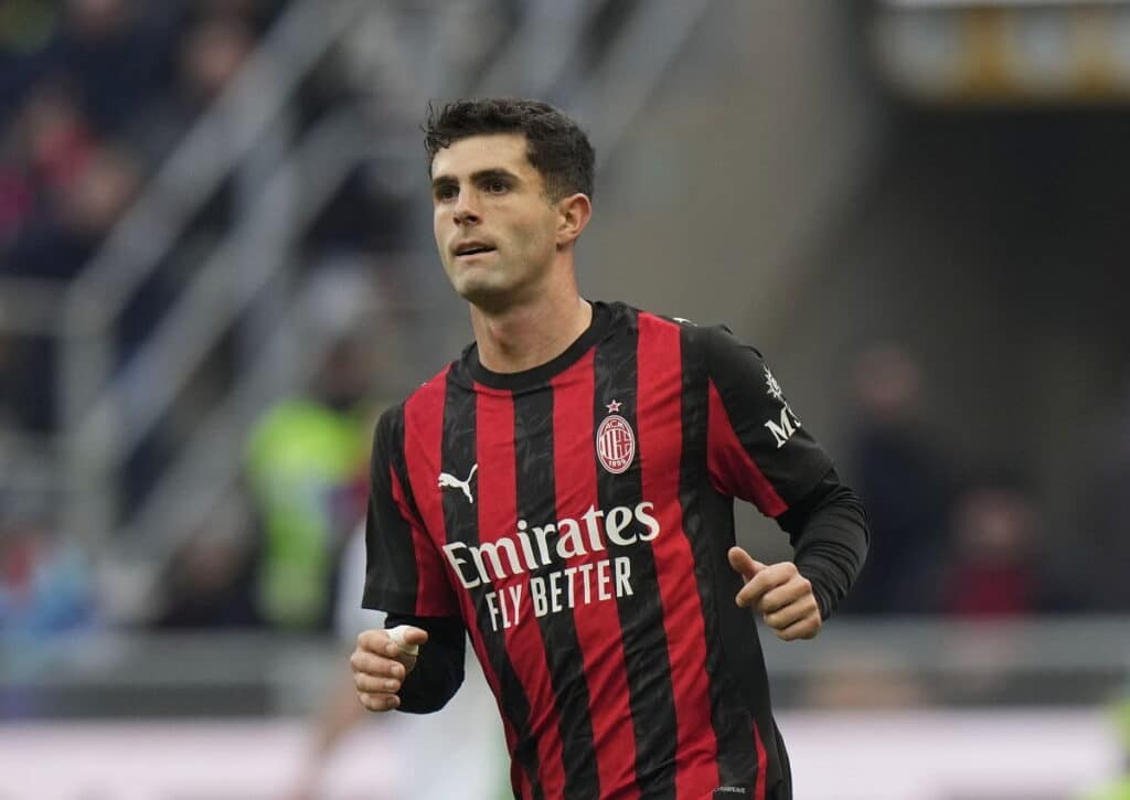 Holt sich die AC Milan (im Bild: Christian Pulisic) gegen Hellas Verona den Heimsieg? (© Associated Press / Alamy Stock Photo) AC Milan Hellas Verona Tipp