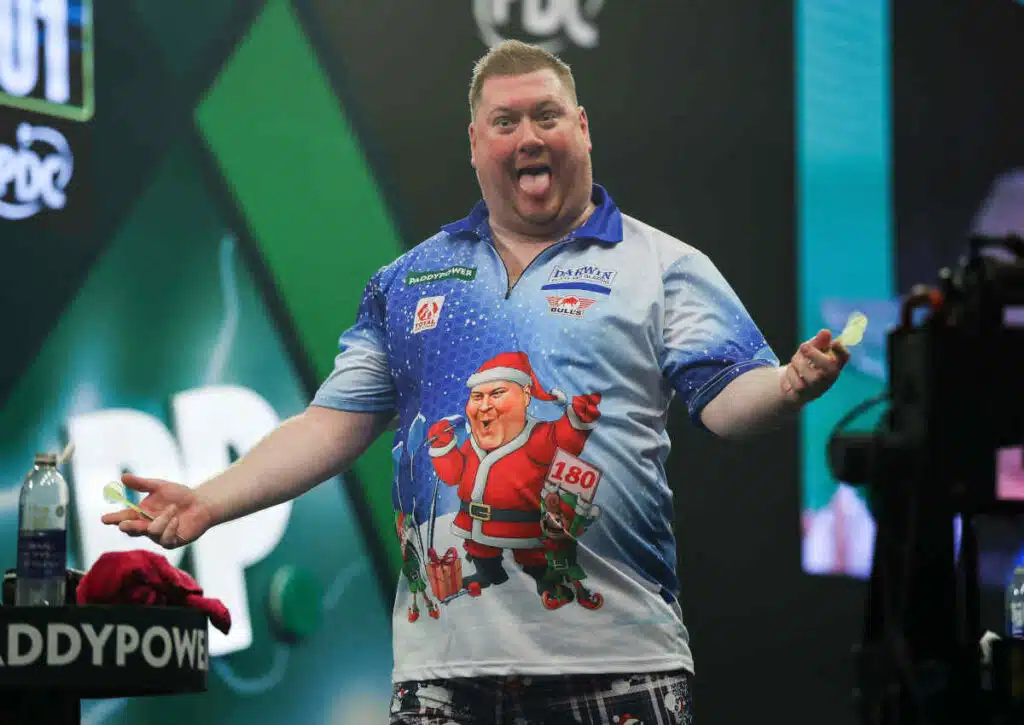 Am Montag, den 29.12.2025, regieren die Engländer (im Bild: Ricky Evans) den Alexandra Palace bei der Darts WM 2026?