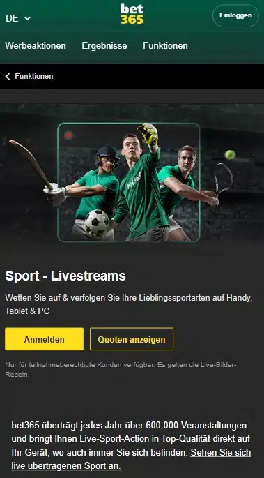 Fußball Wetten bei bet365