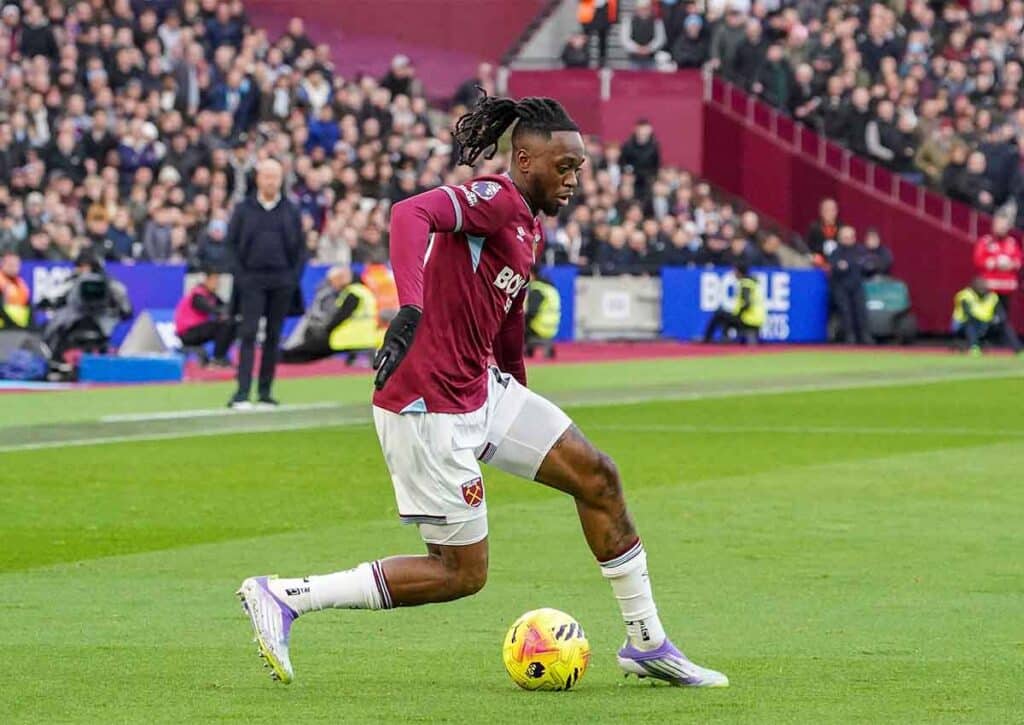 Verliert West Ham (im Bild: Aaron Wan-Bissaka) gegen Tottenham das nächste Stadtderby? (© Every Second Media / Alamy Stock Photo) Tottenham West Ham Tipp