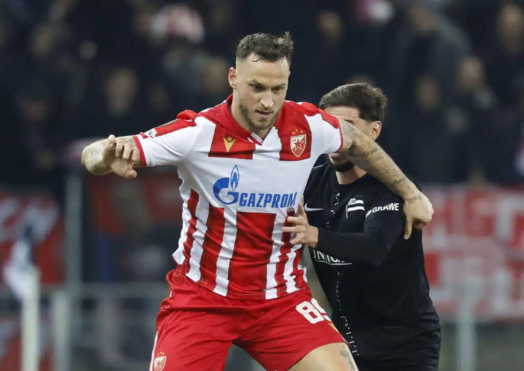 Setzt Roter Stern Belgrad (im Bild: Marko Arnautovic) den Erfolgslauf in der Europa League fort? (© APA-PictureDesk/Alamy Live News) Malmö vs. Roter Stern Belgrad Tipp