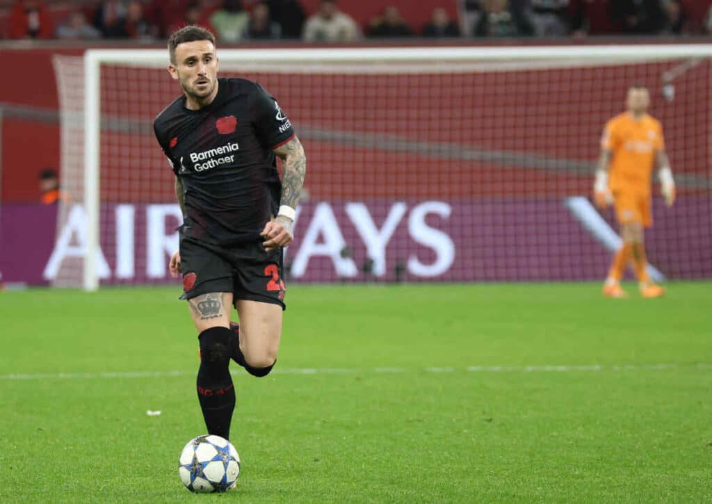 Holt sich Leverkusen (im Bild: Aleix Garcia) drei ganz wichtige Punkte bei Olympiakos Piräus?