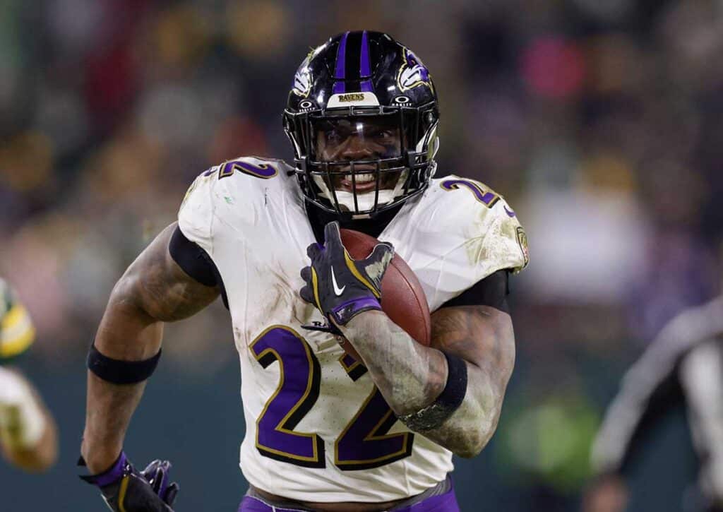 Verbuchen die Ravens (im Bild: Henry) gegen die Steelers den erwarteten Triumph? (© Associated Press / Alamy Stock Photo) Pittsburgh Steelers Baltimore Ravens Tipp