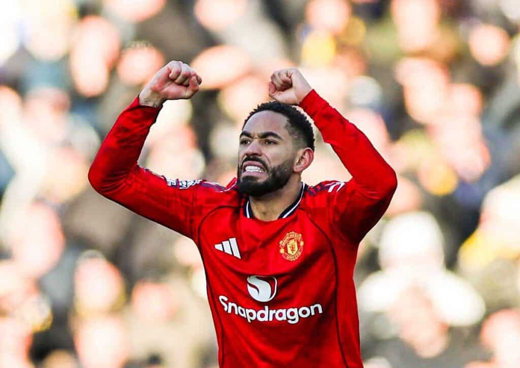 Schafft es Burnley erneut nicht, sich gegen Manchester United (im Bild: Cunha) durchzusetzen? (© Every Second Media / Alamy Stock Photo) Burnley Manchester United Tipp