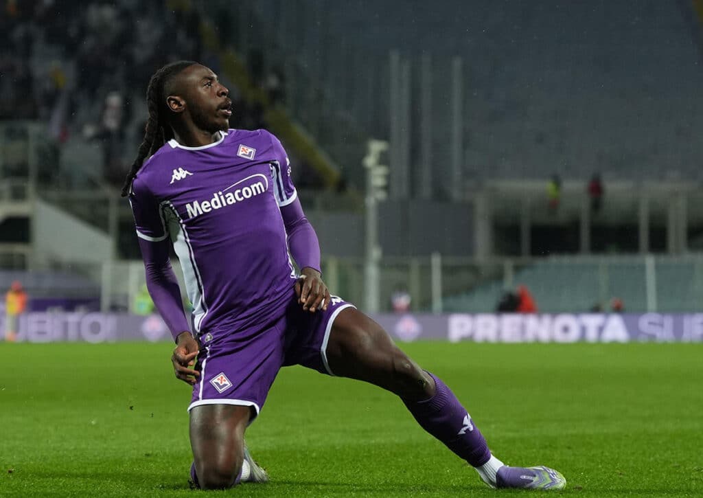 Kann Fiorentina (im Bild: Moise Kean) bei Lazio Rom wichtige Punkte für den Klassenerhalt einfahren? (© Associated Press / Alamy Stock Photo) Lazio Rom vs. Fiorentina Tipp