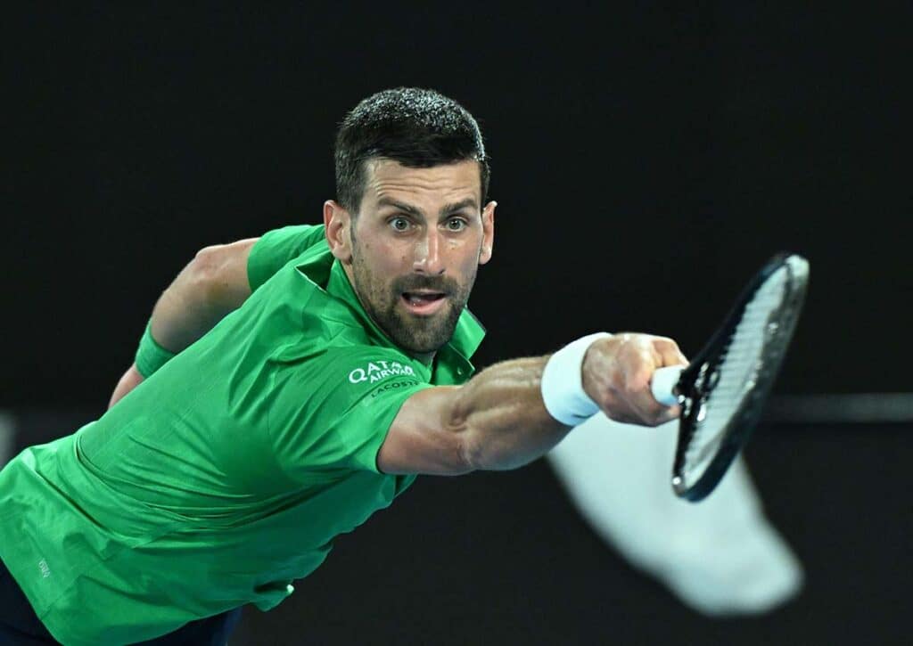 Fährt Djokovic (im Bild) gegen Maestrelli einen lockeren Triumph ein? (© Australian Associated Press / Alamy Stock Photo) Maestrelli Djokovic Tipp