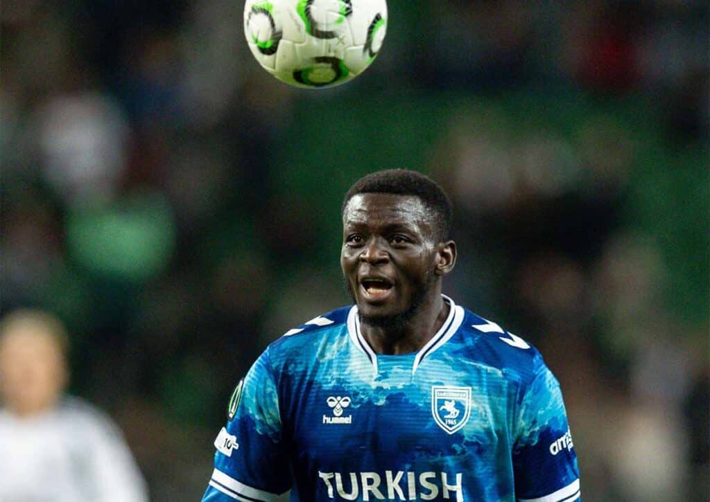 Führt Marius Mouandilmadji (im Bild) Samsunspor erneut zum Sieg gegen Shkendija Tetovo? (© Action Plus Sports Images / Alamy Stock Photo) Samsunspor Shkendija Tetovo Tipp