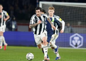 Bleibt Newcastle (im Bild: Sandro Tonali) trotz klarem Vorsprung auch im Rückspiel weiterhin am Drücker? (© ZUMA Press, Inc. / Alamy Stock Photo) Champions League KI Prognose Playoffs Rückspiele