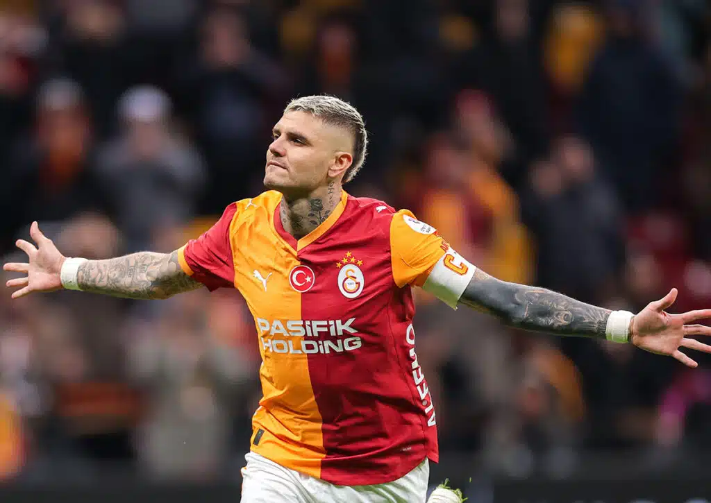 Kann Galatasaray (im Bild: Mauro Icardi) in den Playoffs gegen die Alte Dame von Juventus Turin überraschen? (© BSR Agency / Alamy Live News) Champions League Außenseiter Tipps Playoff Hinspiele 2025/26