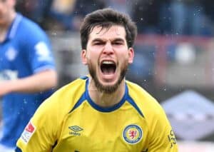 Behält Braunschweig (im Bild: Mehmet Aydin) gegen Preußen Münster die drei Punkte im eigenen Stadion? (© dpa picture alliance / Alamy Stock Photo) Braunschweig Preußen Münster Tipp