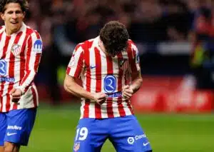 Kann sich Atletico Madrid (im Bild: Julian Alvarez) gegen Club Brügge in einem torreichen Showdown durchsetzen? (© Maciej Rogowski / Alamy Stock Photo) Atletico Madrid Brügge Tipp