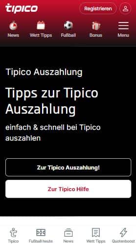 Tipico auszahlen Tipico Auszahlung