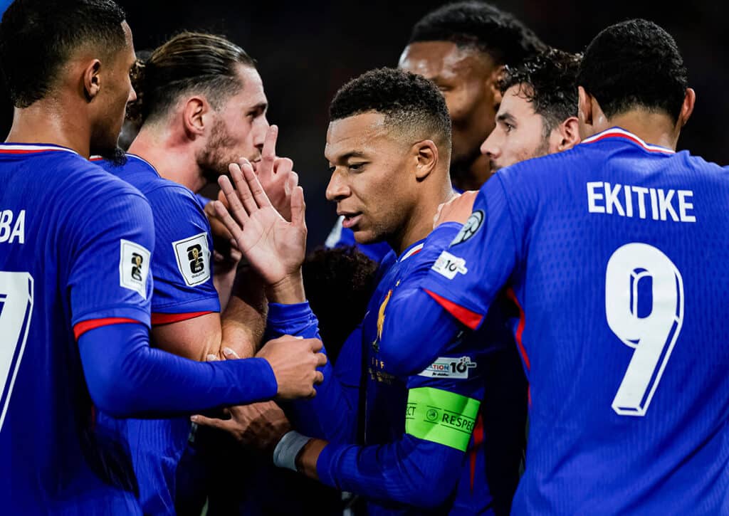Wie schlägt sich Frankreichs Star-Ensemble (im Bild: Kylian Mbappe) gegen Brasilien? (© Antonio Borga/Eurasia Sport Images/Alamy Stock Photo) Brasilien vs. Frankreich Tipp