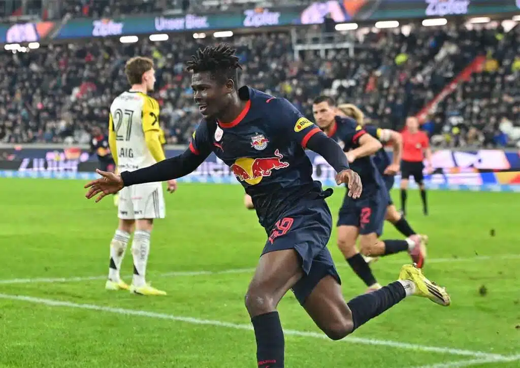 Geht der Aufwärtstrend von Red Bull Salzburg (im Bild: Karim Konate) auch im Pokal gegen Altach weiter? (© APA-PictureDesk / Alamy Stock Photo) Red Bull Salzburg Altach Tipp
