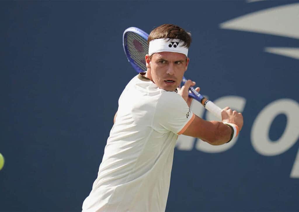 Präsentiert sich Daniel Altmaier diesmal gegen J.M. Cerundolo von einer besseren Seite als noch in Buenos Aires? (© Associated Press / Alamy Stock Photo) Daniel Altmaier vs. Juan Manuel Cerundolo Tipp