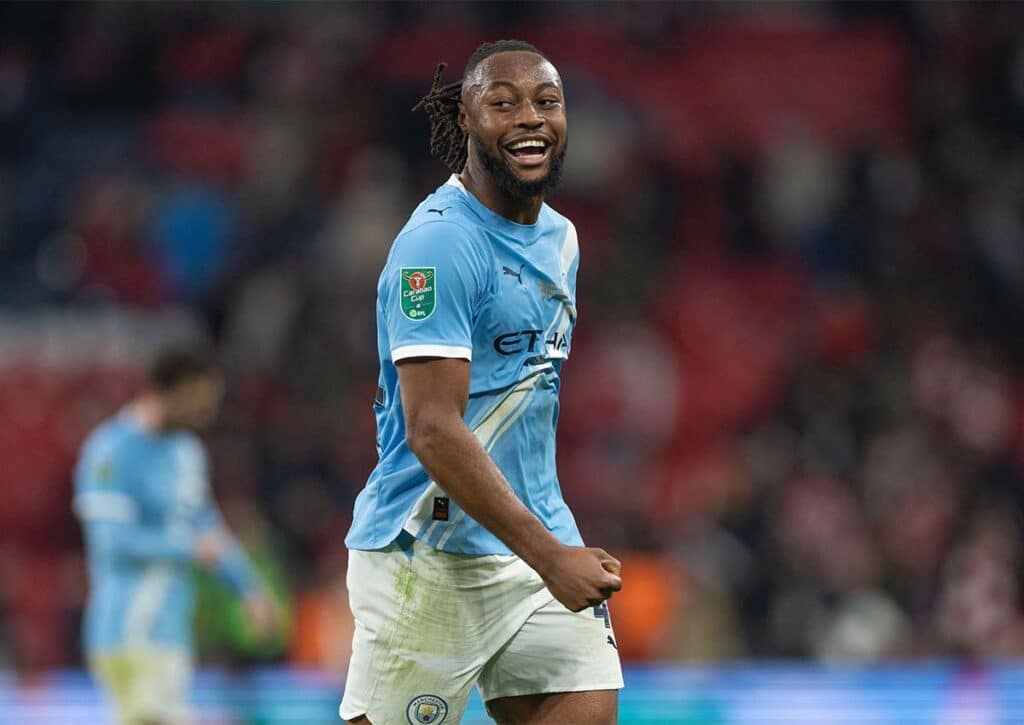 Greift Manchester City (im Bild: Antoine Semenyo) auch gegen Liverpool nach dem nächsten Pokal? (© MI News & Sport / Alamy Stock Photo) Manchester City Liverpool Tipp