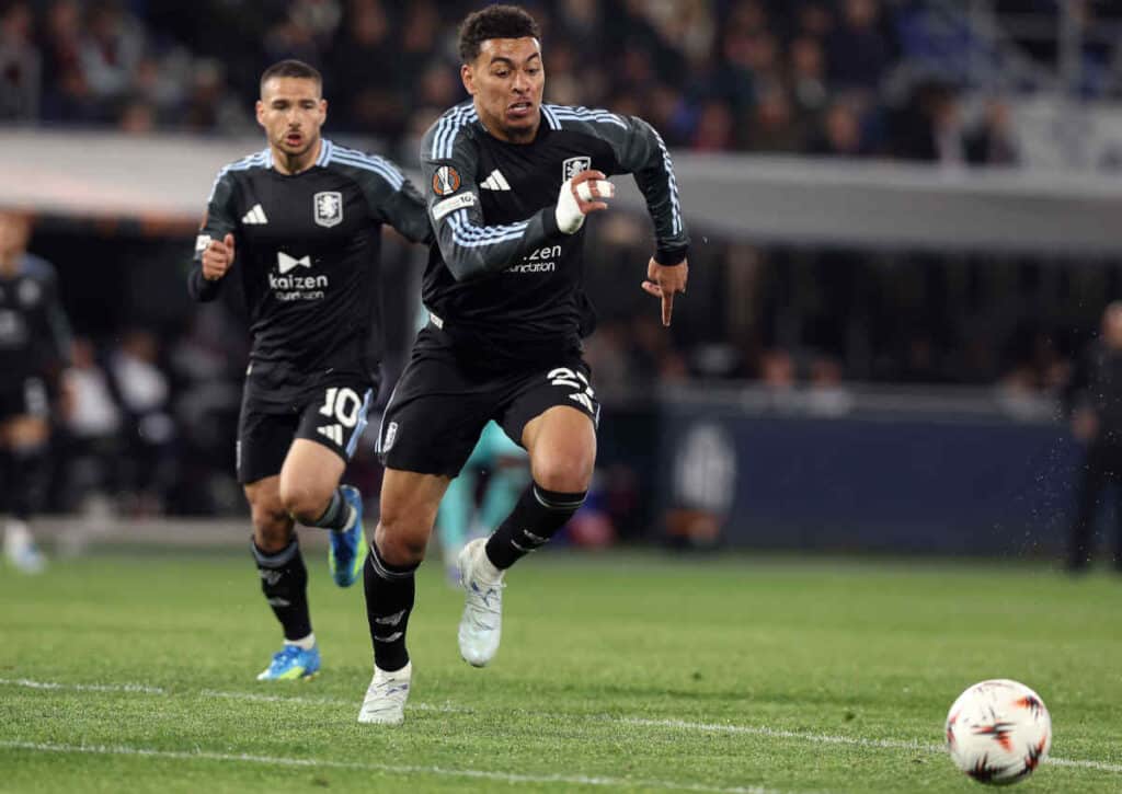 Aston Villa (im Bild: Morgan Rogers) spielt auch bei den Favoriten Tipps zur Europa League in den Viertelfinal-Rückspielen wieder eine große Rolle.