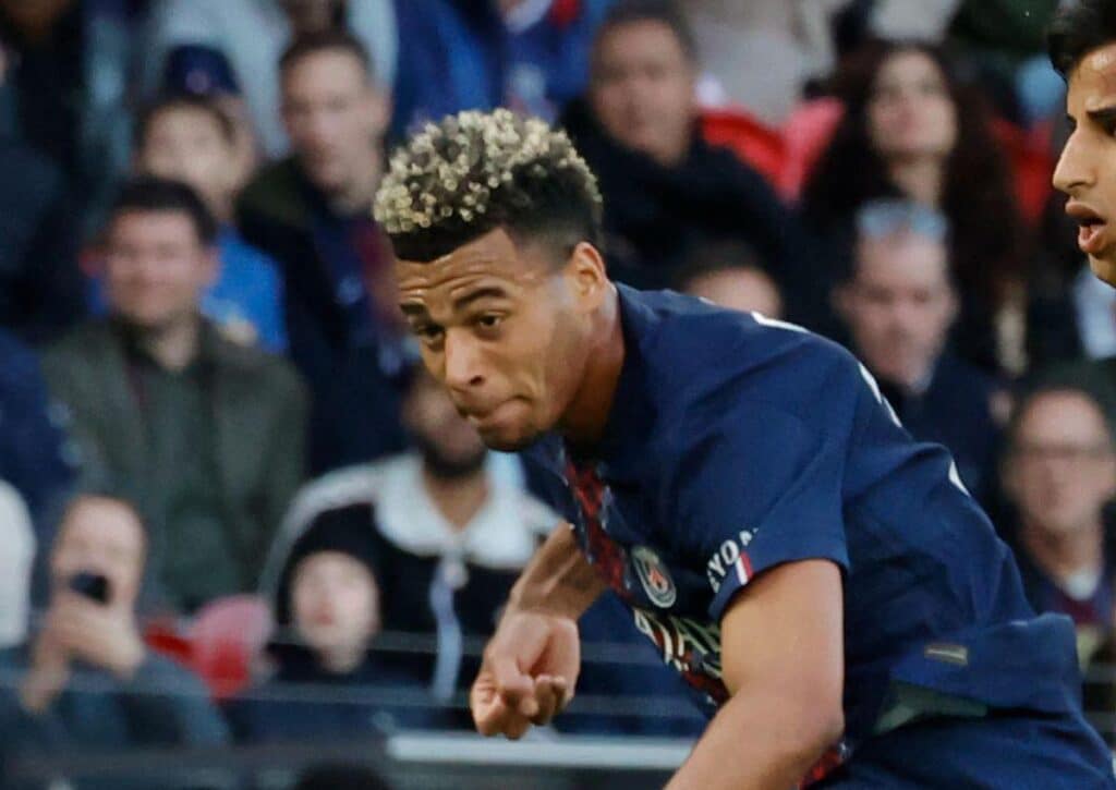 Gewinnt PSG (im Bild: Doué) gegen Angers deutlich? (© Xinhua / Alamy Stock Photo) Angers PSG Tipp