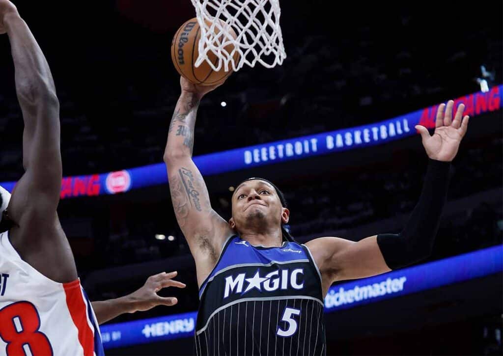 Kann Orlando Magic (im Bild: Paolo Banchero) gegen die Detroit Pistons die Führung weiter ausbauen? (© Associated Press / Alamy Stock Photo) Orlando Magic Detroit Pistons Tipp