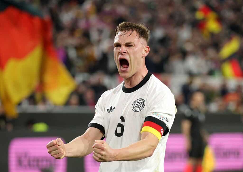 Macht Deutschland (im Bild: Joshua Kimmich) gegen Finnland vor Turnierstart eine gute Figur? (© diebilderwelt / Alamy Stock Photo) Deutschland Finnland Tipp