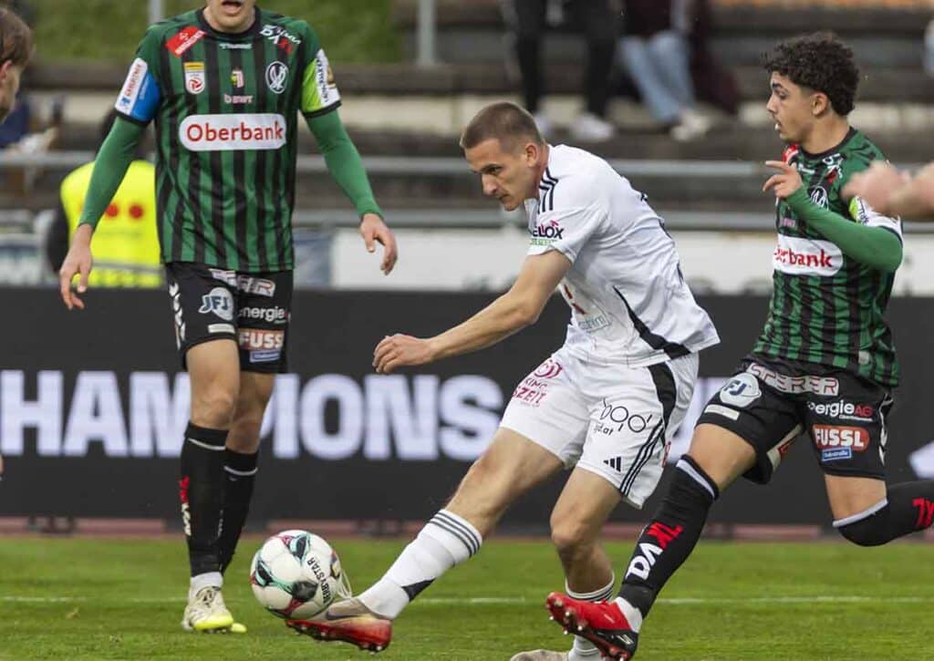 Wahrt sich Wolfsberg (im Bild: Fabian Wohlmuth) in Ried die Chance auf das internationale Geschäft? (© APA-PictureDesk / Alamy Stock Photo) Ried Wolfsberg Tipp