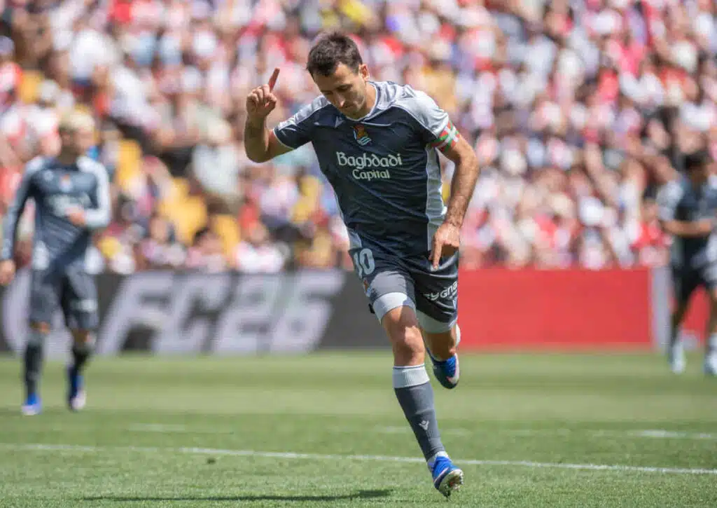 Entführt Real Sociedad (im Bild: Mikel Oyarzabal) alle drei Punkte aus Sevilla? (© CORDON PRESS / Alamy Stock Photo) Entführt Real Sociedad (im Bild: Mikel Oyarzabal) alle drei Punkte aus Sevilla?