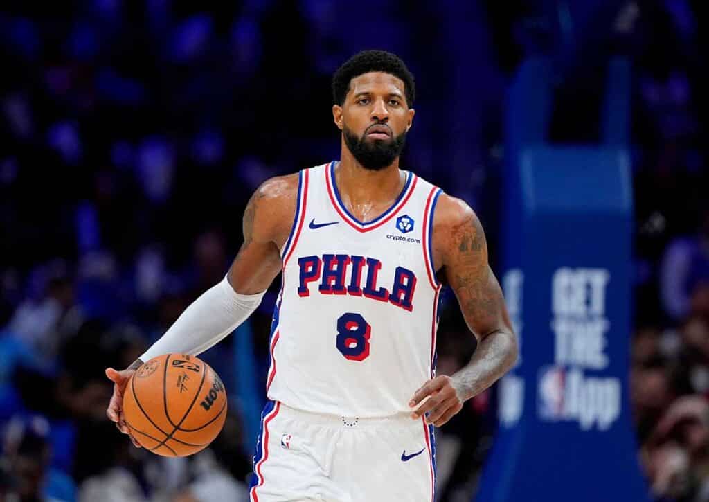 Zwischen den Celtics und 76ers (im Bild: George) geht es in Game 7 ums Ganze! (© Associated Press / Alamy Stock Photo) Boston Celtics Philadelphia 76ers Tipp
