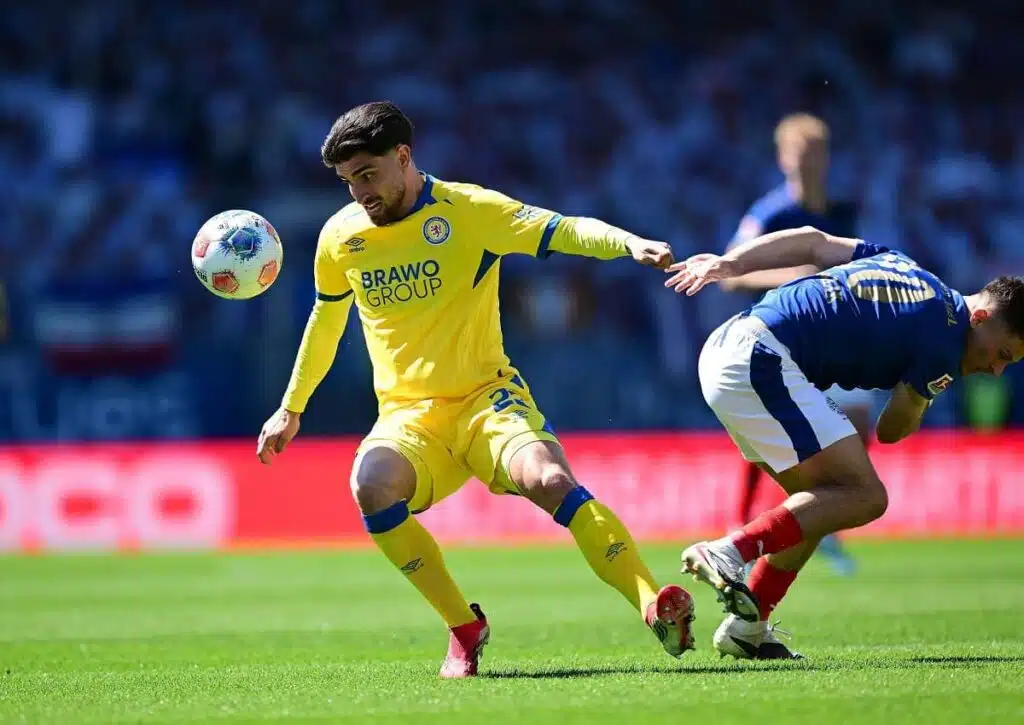 Steht Braunschweig (im Bild: Fabio Di Michele Sanchez) gegen Dresden ein kompliziertes Heimspiel bevor? (© dpa picture alliance archive / Alamy Stock Photo) Braunschweig Dresden Tipp