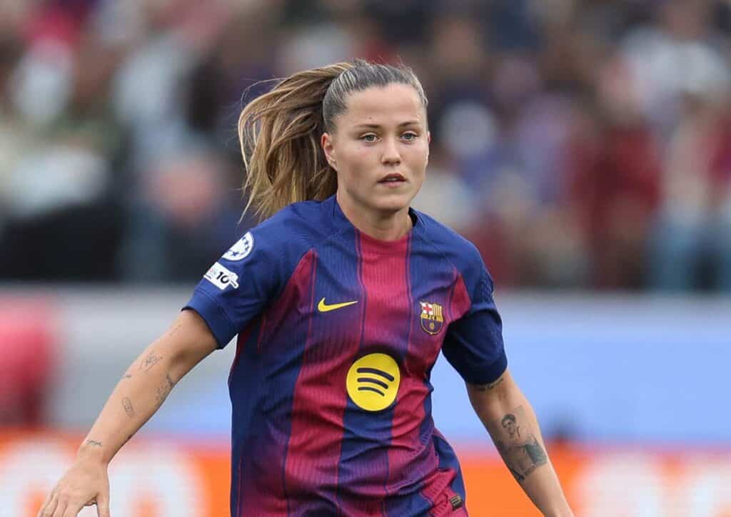 Lassen sich die Damen von Barcelona (im Bild: Pina) von Lyon trotz Favoritenrolle ein Bein stellen? (© SPP Sport Press Photo. / Alamy Stock Photo) Barcelona Lyon Frauen Tipp