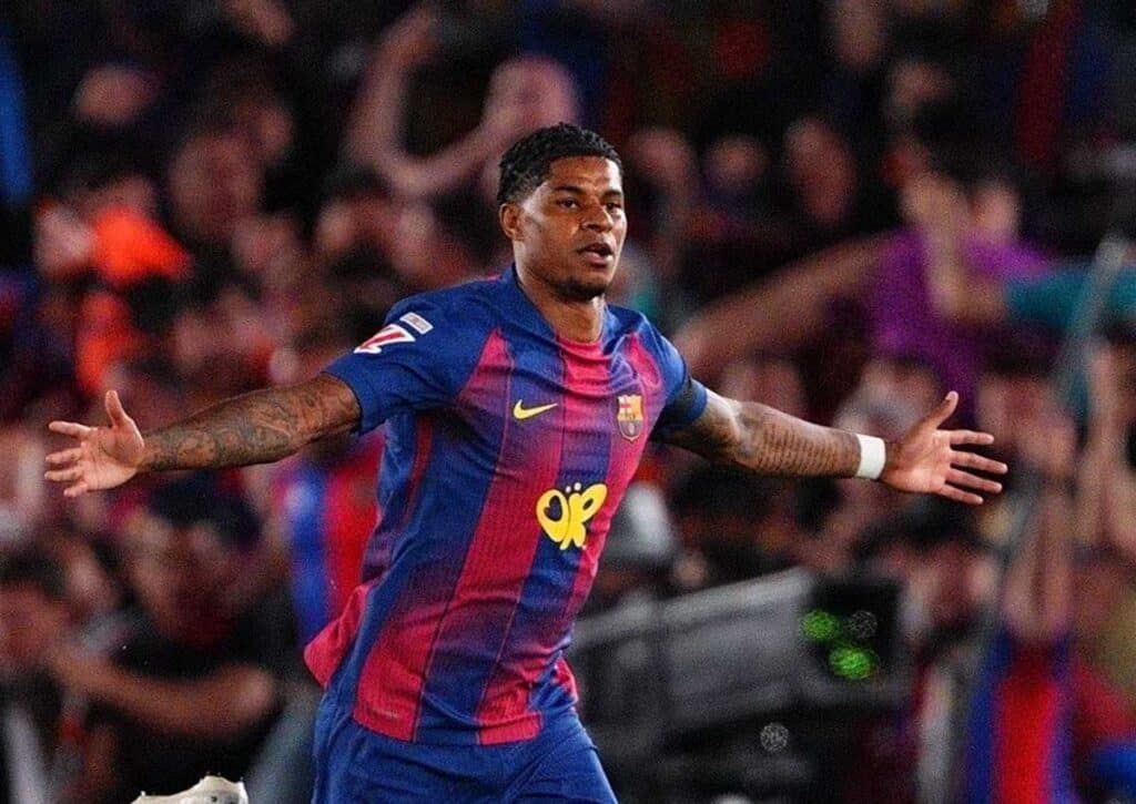 Gelingt Barcelona (im Bild: Rashford) gegen Alaves der Triumph? (© Action Plus Sports Images / Alamy Stock Photo) Alaves Barcelona Tipp