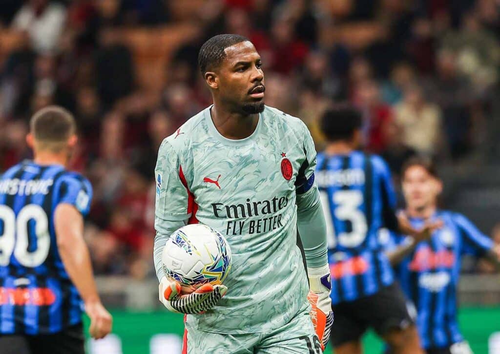 Lässt Maignan (im Bild) im Kasten der AC Milan gegen Genua nichts durch? (© FCI Photo Press Agency / Alamy Stock Photo) Genua AC Milan Tipp