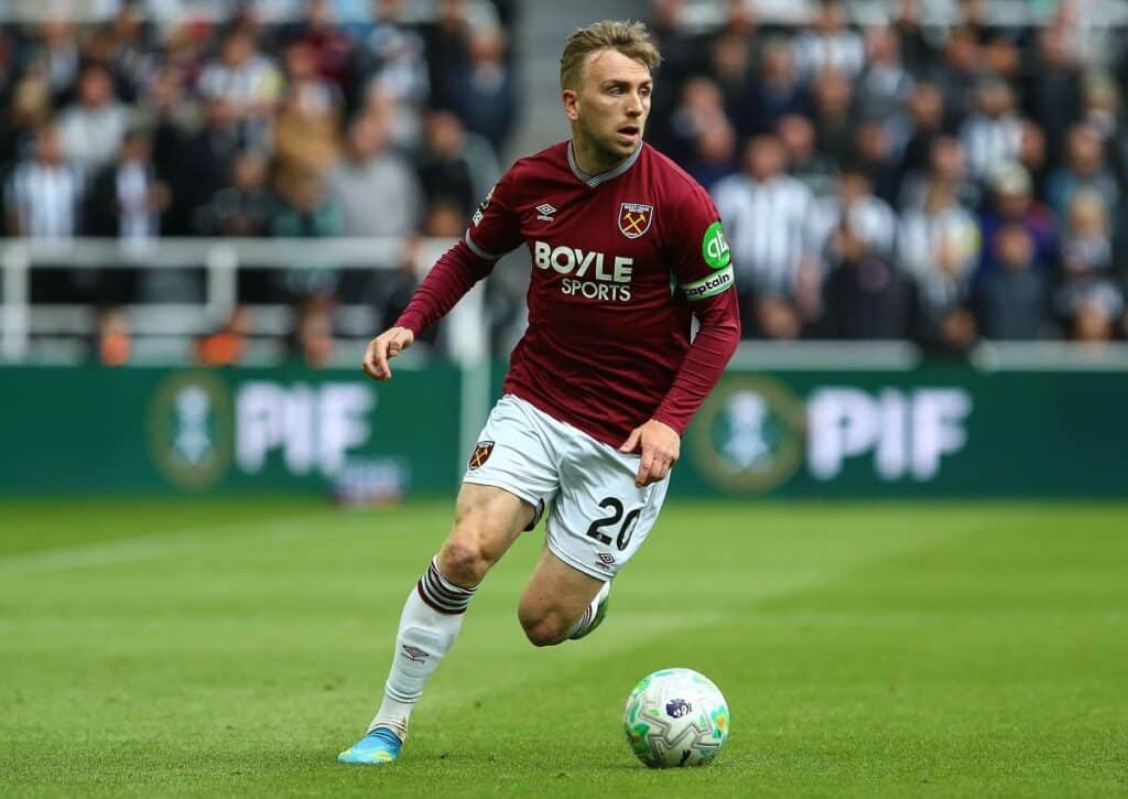 Stemmt sich West Ham (im Bild: Jarrod Bowen) gegen Leeds mit aller Gewalt gegen den drohenden Abstieg? (© SPP Sport Press Photo. /Alamy Live News) West Ham Leeds Tipp