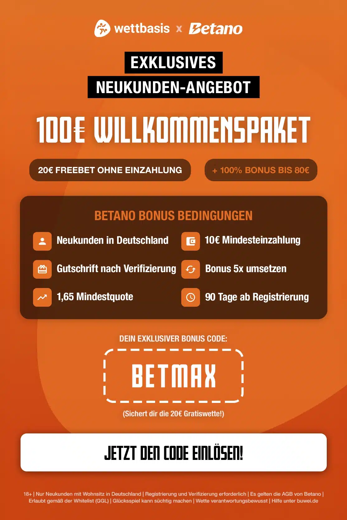 Betano Promo Code und Bedingungen 2026