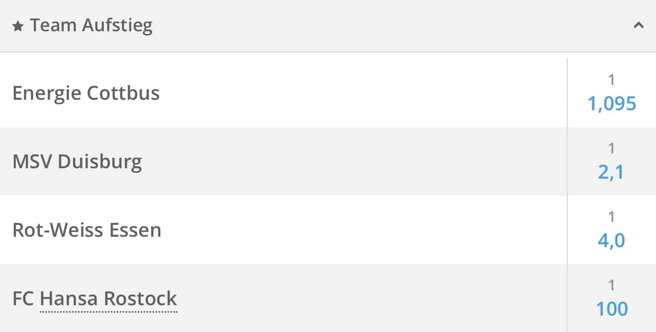 Wer steigt in die 2. Bundesliga auf?
