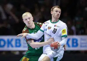 Deutsches Duell im CL-Halbfinale: Gewinnt der SC Magdeburg mit Lars Gidsel gegen die Füchse Berlin? (© dpa / Alamy Stock Photo) Deutsches Duell im CL-Halbfinale: Gewinnt der SC Magdeburg mit Lars Gidsel gegen die Füchse Berlin?